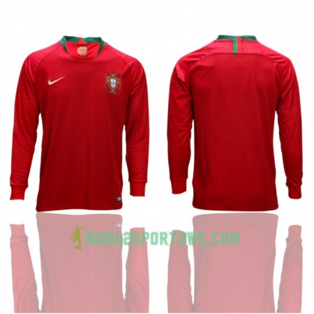 Koszulka Portugalsko Mistrzostwa Świata 2018 Domowe Stroje Piłkarskie Długi Rękaw